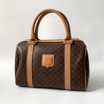 ショッピングセリーヌ CELINE　セリーヌ　ハンドバッグ　マカダム　PVC　レザー　ブラウン　トリオンフ　【中古】