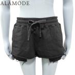 MIUMIU(ミュウミュウ) ショートパンツ ボトムス 2023年  ファッション エンボスロゴ 40 コットン ブラック黒 40802143301【アラモード】