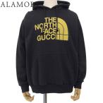 ショッピングgucci GUCCI(グッチ) ノースフェイスコラボ パーカー トップス フーディ XL コットン ブラック黒 イエロー黄 651724 40802151232【アラモード】