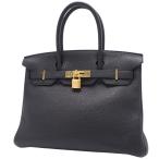 HERMES(エルメス) バーキン30 ブラック黒 トゴ ゴールド金具 A刻印 ハンドバッグ トートバッグ 40802154987【アラモード】