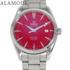オメガ シーマスター アクアテラ 丸井限定 2503.60 SS レッド 自動巻き メンズ 40802162609【中古】【アラモード】