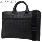 ボッテガ・ヴェネタ イントレチャート ビジネスバッグ/ブリーフケース ショルダー カーフ ブラック黒 516110 40802165557【アラモード】