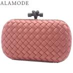 ショッピングヴェネタ ボッテガ・ヴェネタ イントレチャート ノット クラッチ パーティバッグ サテン アイヤーズ ピンク 113085 40802168264【アラモード】