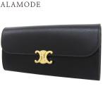 ショッピングセリーヌ CELINE(セリーヌ) ラージウォレット トリオンフ 長財布 シャイニーカーフスキン ブラック黒 10E313DPV.38NO 40802169272【アラモード】