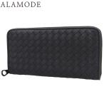 ショッピングヴェネタ BOTTEGA VENETA(ボッテガ・ヴェネタ) イントレチャート ジップアラウンド ロングウォレット ブラック黒 510643 40802169335【アラモード】