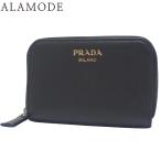 ショッピングPRADA PRADA(プラダ) ロゴ コインパース コインケース ラウンドファスナー カードケース レザー ブラック黒 2MM003 40802169958【アラモード】