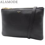 CELINE(セリーヌ) トリオ スモール ショルダーバッグ 肩掛け 斜め掛け ポシェット ラムスキン ブラック黒 40802171319【アラモード】