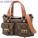 LOUIS VUITTON(ルイ・ヴィトン) モノグラム マンハッタン ハンドバッグ 2WAY ショルダー ブラウン茶 M43481 40802173592【アラモード】