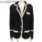 Salvatore Ferragamo(フェラガモ) ニット ジャケット風 カーディガン アパレル S ウール ブラック黒 クリーム 40802173989【アラモード】