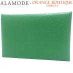 HERMES( Hermes )karu vi bamboo зеленый зеленый she-bru серебряный металлические принадлежности W печать футляр для визитных карточек футляр для карточек 40802177243[ a la mode ]