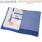 HERMES( Hermes ) Calle je Anne палантин синий blue серый orange оранжевый кашемир Calle ju Anne 40802202168[ б/у ][ a la mode ]