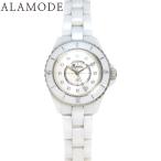 【保証書付】シャネル J12 33MM H5704 CE セラミック 12PD クオーツ 腕時計 ホワイト レディース 40803002786【中古】【アラモード】