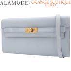 HERMES(エルメス) ケリーウォレット トゥーゴー ブルーブリュム 水色 エプソン ゴールド金具 D刻 ウォレット 40803003042【アラモード】