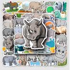  носорог белый носорог черный носорог .. глаз наклейка стикер 50 листов Y