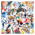  winter спорт лыжи сноуборд сноуборд снежные горы снег уличный наклейка стикер 55 листов H