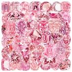  розовый бриллиант драгоценнный камень драгоценности Heart crystal симпатичный прозрачный картон наклейка стикер 50 листов 