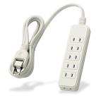 エレコム 電源タップ ほこり防止シャッター 6個口 2m