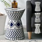 スツール 陶器 椅子 腰掛け 北欧 おしゃれ モダン アジアン 花台 フラワーベース ガーデンチェア 玄関 丸 サイドテーブル ナイトテーブル 置物 飾り台