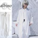 ロングシャツ メンズ ワンピース 長袖 ワンピシャツ シャツワンピ モード系 ホワイト 白 個性的 日本製 国産 オリジナル 中性的 ユニセックス レディース