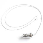 ロングネックレス メンズ レディース ハーバリウム かすみ草 シルバー 蛇 スネーク モード系 アクセサリー ジュエリー オリジナル ユニセックス 中性的 個性的
