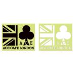 ACE　CAFE　LONDON エース　カフェ　ロンドン　ステッカー ACE CAFE LONDON デカール・ユニオンジャッククラブマーク　ブラック・ホワイト