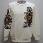 ショッピングサンタ サンタフェ・23 SS 春夏・エキゾチック刺繍 丸首 トレーナー(54)(4L)23-85151-001-54　キングサイズ