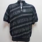 ショッピングサンタ サンタフェ・24 春夏 SS 新作・斜めロゴ 半袖 サマーセーター(54)(4L)24-11852-018-54　キングサイズ