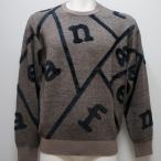 ショッピングサンタ サンタフェ・24 秋冬 AW 新作・総柄ロゴ 丸首 セーター(L)(LL)(3L)24-12802-057