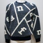 ショッピングサンタ サンタフェ・24 秋冬 AW 新作・総柄ロゴ 丸首 セーター(L)(LL)(3L)24-12802-098