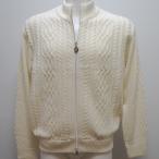 ショッピングサンタ サンタフェ・24 秋冬 AW 新作・ケーブル柄 フルジップ セーター(LL)(3L)24-12803-002