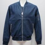 ショッピングサンタ サンタフェ・24 秋冬 AW 新作・無地 デニム MA-1 ブルゾン(LL)(3L)24-52402-098