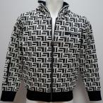 ショッピングサンタ サンタフェ・25 AW 秋冬・幾何柄 ニット フルジップ パーカー(L)(LL)(3L)(4L)25-14803-019