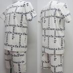 サンタフェ・24 春夏 SS 新作・コットンスムース 総柄 半袖Tシャツ 短パン 上下(L)(LL)(3L)24-81801-001 24-81802-001