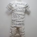 サンタフェ・25 春夏 SS 新作・コットンスムース 総柄プリント 半袖Tシャツ 短パン 上下(L)(LL)(3L)(4L)25-83801-001　25-83802-001