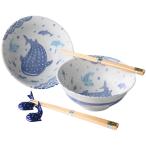 ラーメン どんぶり 波間の甚兵衛 麺々セット ペアセット 日本製 美濃焼 ラーメン鉢 オシャレ おしゃれ レンジ対応 食洗機対応