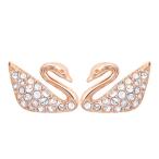 Yahoo! Yahoo!ショッピング(ヤフー ショッピング)スワロフスキー SWAROVSKI ピアス Swan Mini スワン ミニ ローズゴールド 5144289