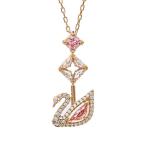 スワロフスキー SWAROVSKI ネックレス ペンダント Dazzling Swan Y字型 ピンクゴールド 5473024