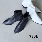 VEGE ベジ ウェスタン ストレッチ ブーツ ショートブーツ 白 黒 本革 履きやすい Urban Western Boots