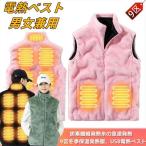 電熱ベスト日本製ヒーター 水洗い可能 3段階調温 超軽量 9箇所発熱 ワークマン バッテリー 速暖 USB給電式秋冬用 加熱ベスト 暖房服 防寒着 防寒対策 男女兼用