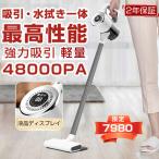 掃除機 コードレス 軽量 強力吸引 48000pa吸引力 USB充電式 吸引水拭去一体 5WAY スティック 軽量ハンディ掃除機 小型 スティック型 ハンディー クリーナー