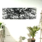 ファブリックパネル アートパネル アリス TREE ブラック 130×43cm 木 トゥリー 北欧 玄関