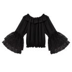 ロリータ ブラウス オフショルダー 姫袖 レース レディース