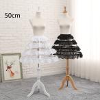 パニエ 夏用 3段ワイヤー 白黒 鳥かご フリル ボリューム ふんわり Lolita ゴスロリ 50cm ミディアム Aライン