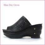 hina day green ヒナデイグリン hi4480bl ブラック 【新鮮パンチングカット・・安心のふんわりクッション・・ hina ミュール サンダル】