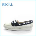 REGAL リーガル re33iv アイボリー 【とにかく軽いシューズ・すっきり可愛い白と紺 REGAL デッキシューズ】