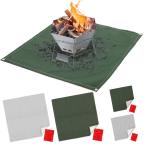 耐火シート 防火 焚き火 キャンプ シート 冬キャンプ BBQシート スタッパー  焚き火台 防災 大きい ガラス繊維シート 芝生 不燃 2m×2m 保証