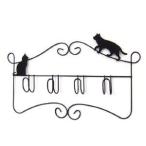 ウォールフック　ネコ（ブラック）　(アリスの時間)