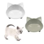THAIN ペット食器 ペットボウル 猫食器スタンド ペット用食器 かわいい ペットフードボウル猫皿 食べやすい 滑り止め ダブルボウル 猫