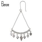 Yahoo! Yahoo!ショッピング(ヤフー ショッピング)Elenore Jewelry ロンビックドロップVピアス エレノアジュエリー モード シルバー925 片耳用 フックピアス 揺れる スイング ジルコニア