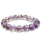 アメジスト 数珠 ブレスレッド ルチルクオーツ入り 10mm 16.5cm 天然石 パワーストーン 贈り物 誕生石 2月 アメシスト 紫水晶